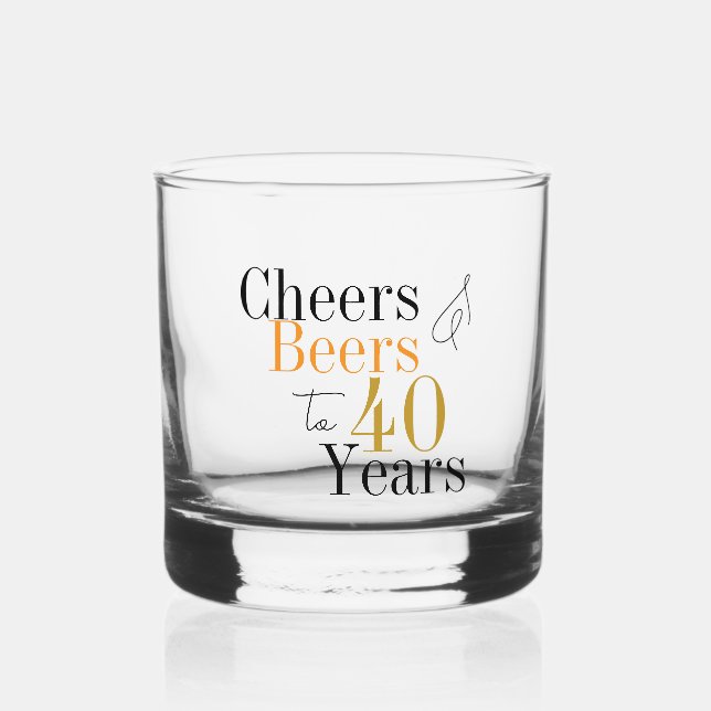 Verre À Whisky 40e anniversaire Soeurs Bières Mini Fête (Recto)