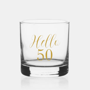 Verre À Whisky 50e anniversaire Gold Minimal