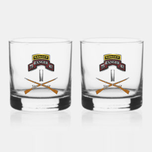 Verre À Whisky 75e régiment de Rangers 1er lieutenant 1LT
