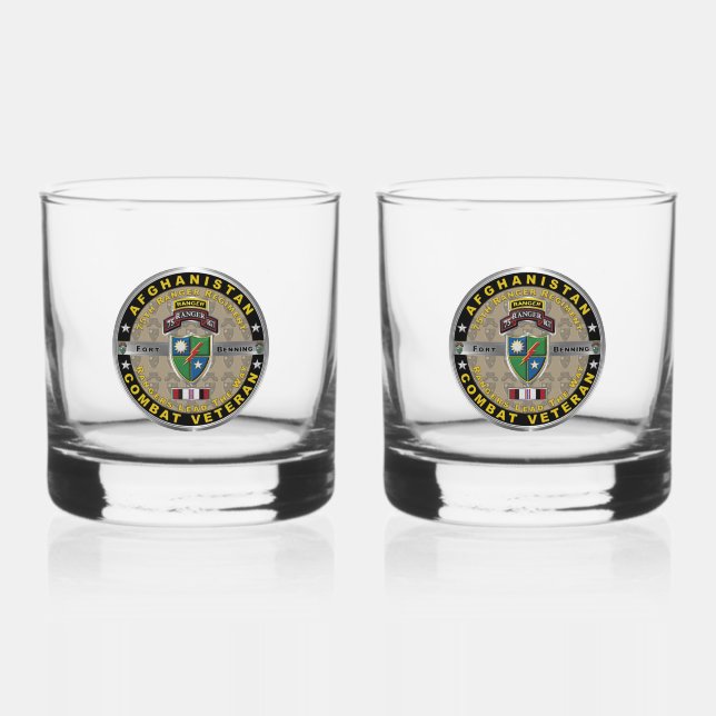 Verre À Whisky 75e Régiment de Rangers Afghanistan Vétéran (Recto)
