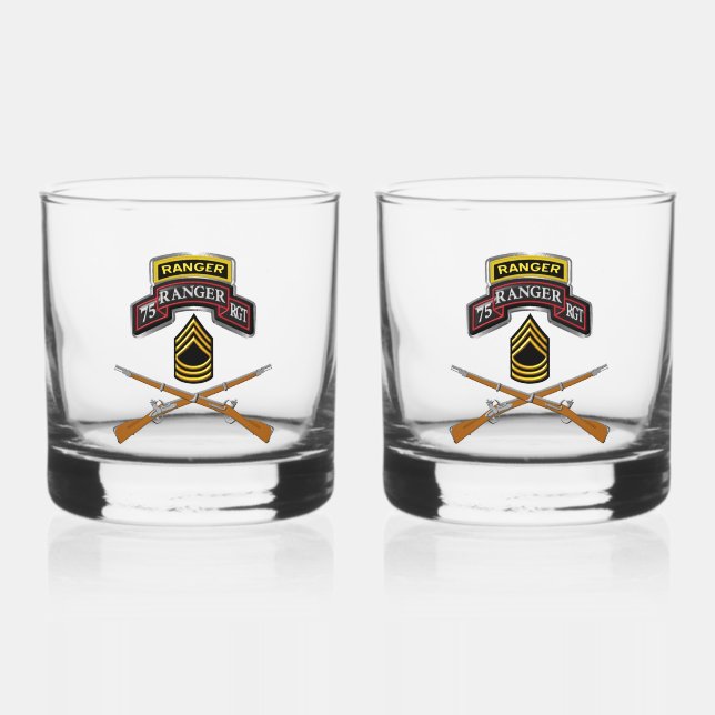 Verre À Whisky 75e régiment de Rangers Sergent-chef (Recto)