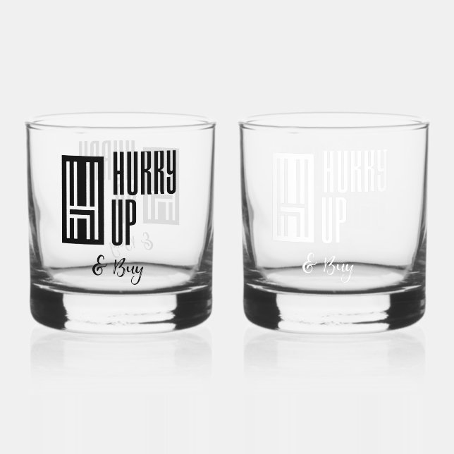 VERRE À WHISKY ACHETEZ ET ACHETEZ DES LUNETTES À BOIRE (Recto)