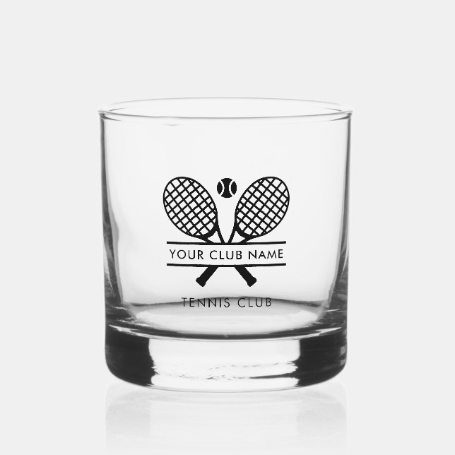 Verre À Whisky Ajouter le nom du club Tennis Team Logo (Recto)