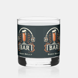 Verre À Whisky Amusant Bar Belly, logo Beer Mug Personnalisé