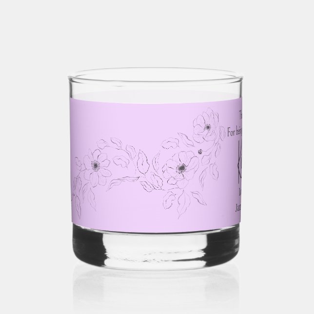 Verre À Whisky Anéone sur Lilac clair (Recto)