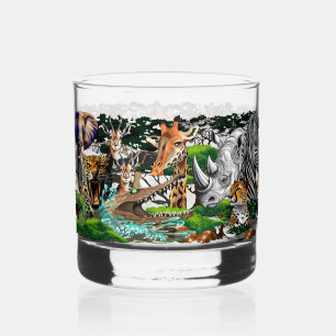 Verre À Whisky Animaux sauvages de la Savane africaine