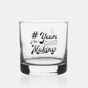 Verre À Whisky ANNÉES D'ANNIVERSAIRE DANS LA RENDRE Personnalisé