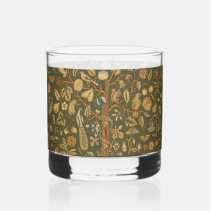Verre À Whisky Antique anglais broderie point d'aiguille Arbre de