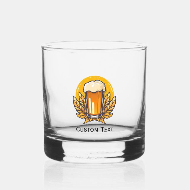 Verre à Whisky avec Texte Personnalisé pour Soirée (Recto)