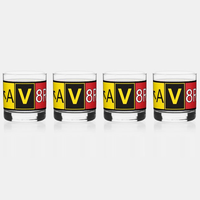 Verre À Whisky Aviateur - AV8R - (Recto)