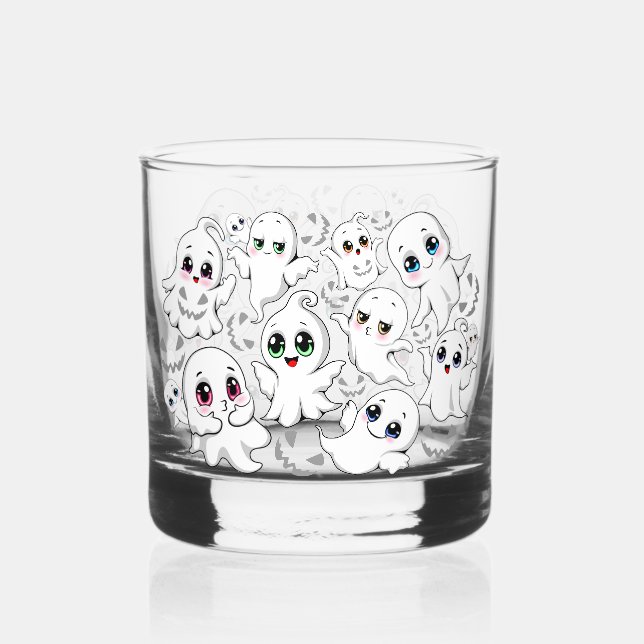 Verre À Whisky Baby Ghosts Éffrayant mignon Halloween humeur (Recto)