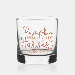 Verre À Whisky Baisers citrouilles et souhaits de récolte