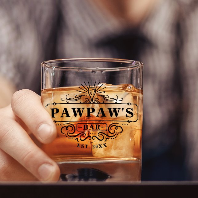 Verre À Whisky Barre personnalisée de Pawpaw Année de création de (Créateur téléchargé)