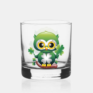 Verre À Whisky Bébé Hibou Mignon St Patrick Dessin Animé