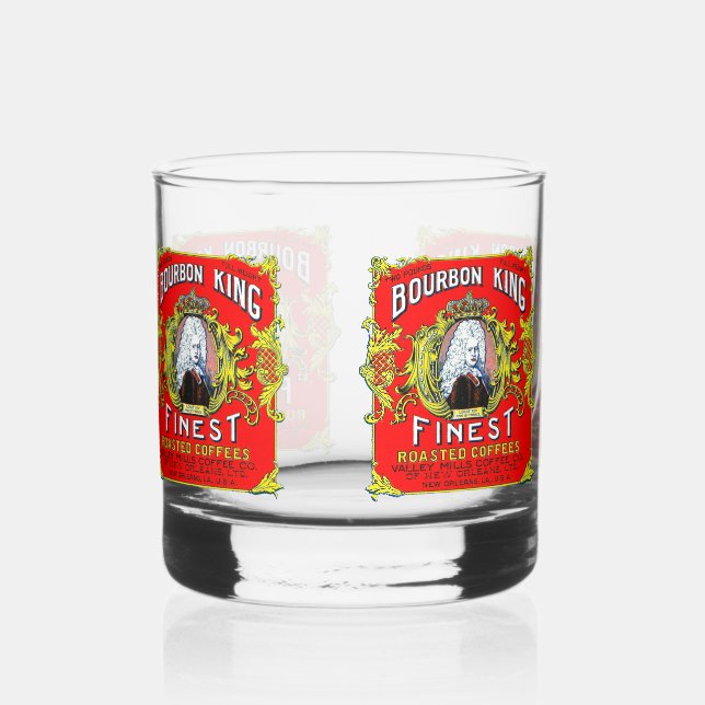 Verre À Whisky Bourbon King Fabled Étiquette Whiskey Glass (Recto)