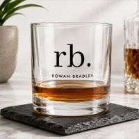 Verre à Whisky | Cadeau de Verre à Roches à Monogr