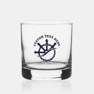Verre À Whisky Cadeau nautique personnalisé de capitaine de batea