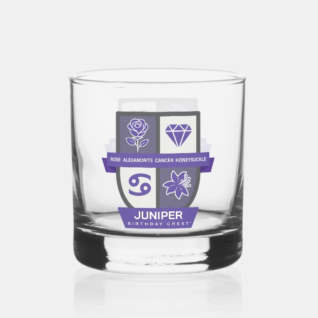 Verre À Whisky Cancer Birthday Crest™ for June 22-30 (Recto)