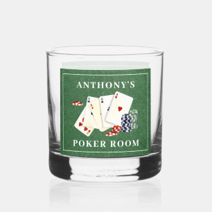 Verre À Whisky Casino de cartes de poker personnalisées