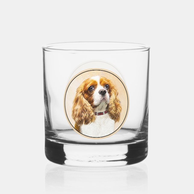 Verre À Whisky Cavalier King Charles Spaniel Peinture originale (Recto)