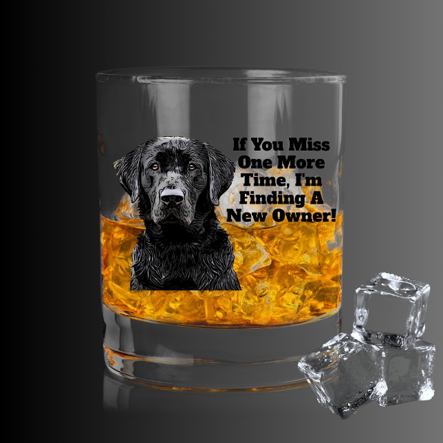 Verre À Whisky Chasse au canard Chien d'oiseaux Drôle Citation La (Funny Working Duck Hunting Dog Black Lab Quote Whiskey Glass)