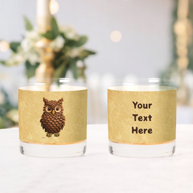 Verre À Whisky Chouette du cône de pin (Insitu (Mariage))