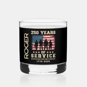 Verre À Whisky Conception de l'anniversaire patriotique de 250 an