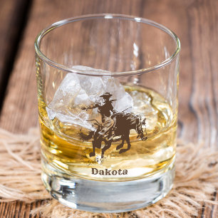 Verre À Whisky Cowboy Rodéo Occidental Personnalisé