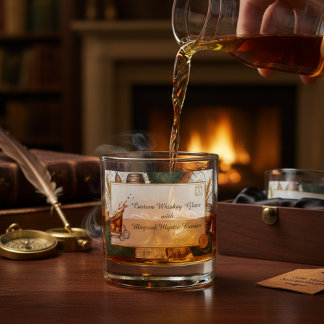 Verre À Whisky Custom Whiskey Glass with Magical Mystic Border