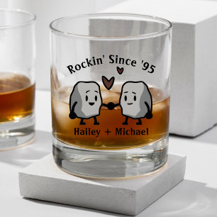 Verre À Whisky Cute Rock Pun nouveau marié Couple Mariage Anniver