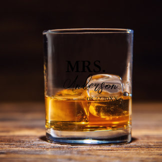 Verre à Whisky de Mariage Personnalisé avec Texte