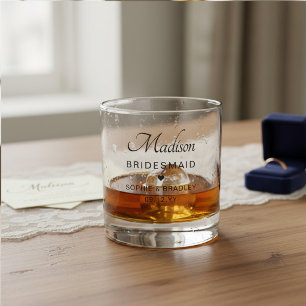Verre À Whisky Demoiselle d'honneur personnalisée Nom personnalis
