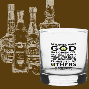Verre À Whisky Déterminez ce que Dieu vous a donné Citation d'Aqu
