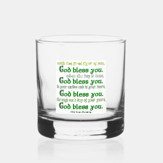 Verre À Whisky Dieu te bénisse, bénédiction irlandaise