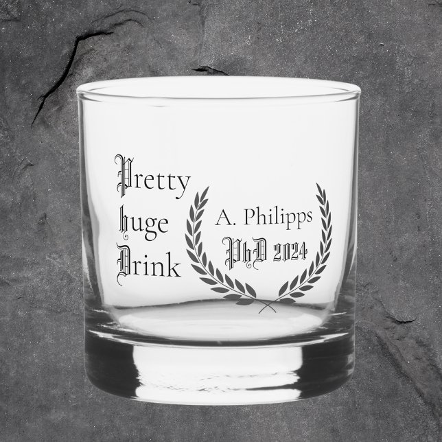 Verre À Whisky Diplôme de doctorat drôle cadeau classe (Créateur téléchargé)