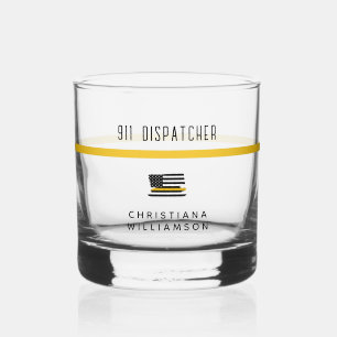 Verre À Whisky Dispatcher de ligne d'or mince personnalisée 911