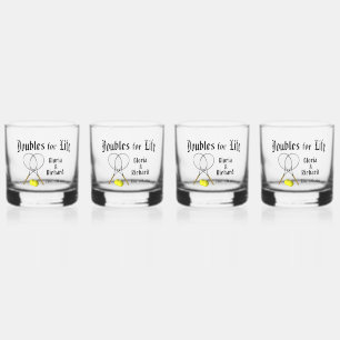 Verre À Whisky Doubles pour la vie Tennis Mariage