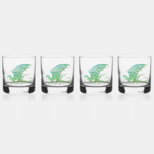 Verre À Whisky Dragon Mosaïque Vert Incroyable