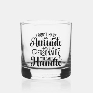 Verre À Whisky Drôle Nom personnalisé Attitude Personnalité