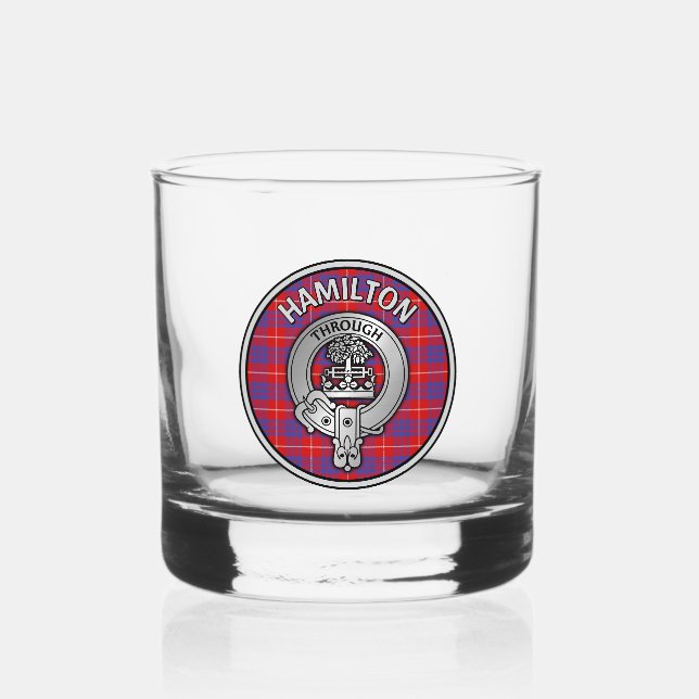 Verre À Whisky [EDIT] Clan Hamilton Crest & Tartan (Recto)