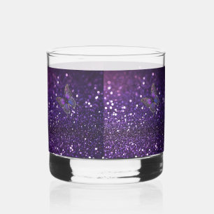 Verre À Whisky Élégance Enchantante : Le papillon pourpre