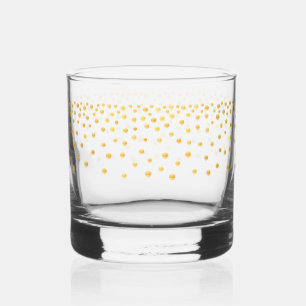 Verre À Whisky Élégant Gold Metallic Look Confetti Drinkware Set