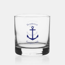 Verre À Whisky Emblème d'Ancre bleue personnalisée