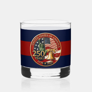Verre À Whisky Emblème du 250e anniversaire des États-Unis 