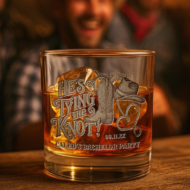 Verre À Whisky Enterrement de vie de garçon chapeau de cowboy Il  (Créateur téléchargé)