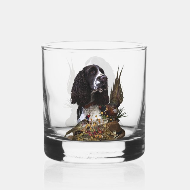 Verre À Whisky Espagnol Springer anglais avec faisan (Recto)
