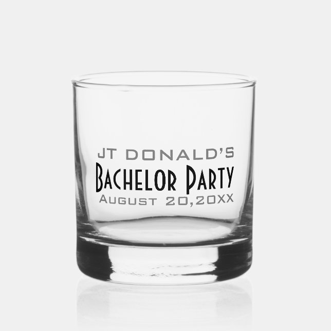 Verre À Whisky Fête de célibataire personnalisée (Recto)
