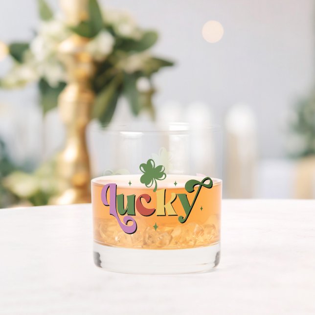 Verre À Whisky Fête de la Saint-Patrick, Shamrock chanceuse (Insitu (Mariage))