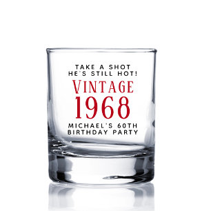 Verre À Whisky Fête vintage du 60e anniversaire