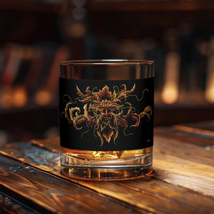 Verre À Whisky Feuilles d'Automne Esprit Dryade de la Forêt Homme